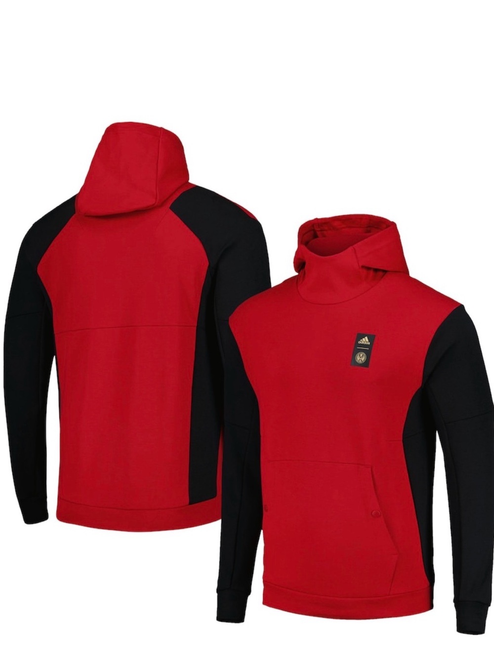 adidas Men’s Red and Black Hooded Training Sweatshirt